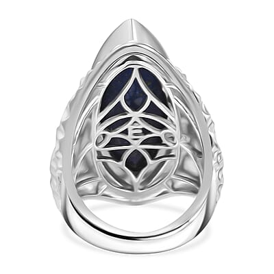 EverTrue Lapis Lazuli 12.60 ctw Ring in Platinum Bond (Size 7.0)