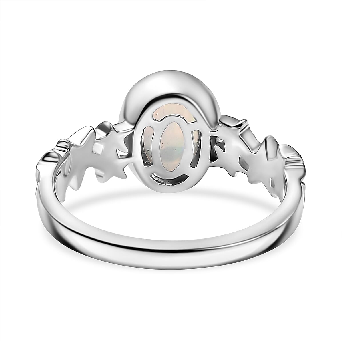 Premium Ethiopian Welo Opal 0.80 ctw Ring in 18K YRG Plated and Rhodium Over Sterling Silver (Size 7.0)