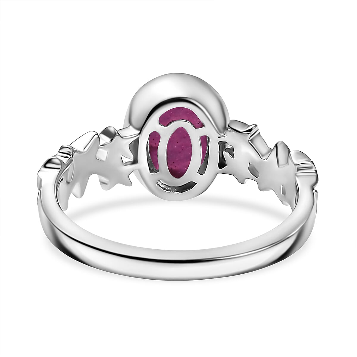Premium African Ruby 2.00 ctw Ring in 18K YRG Plated and Rhodium Over Sterling Silver (Size 8.0)