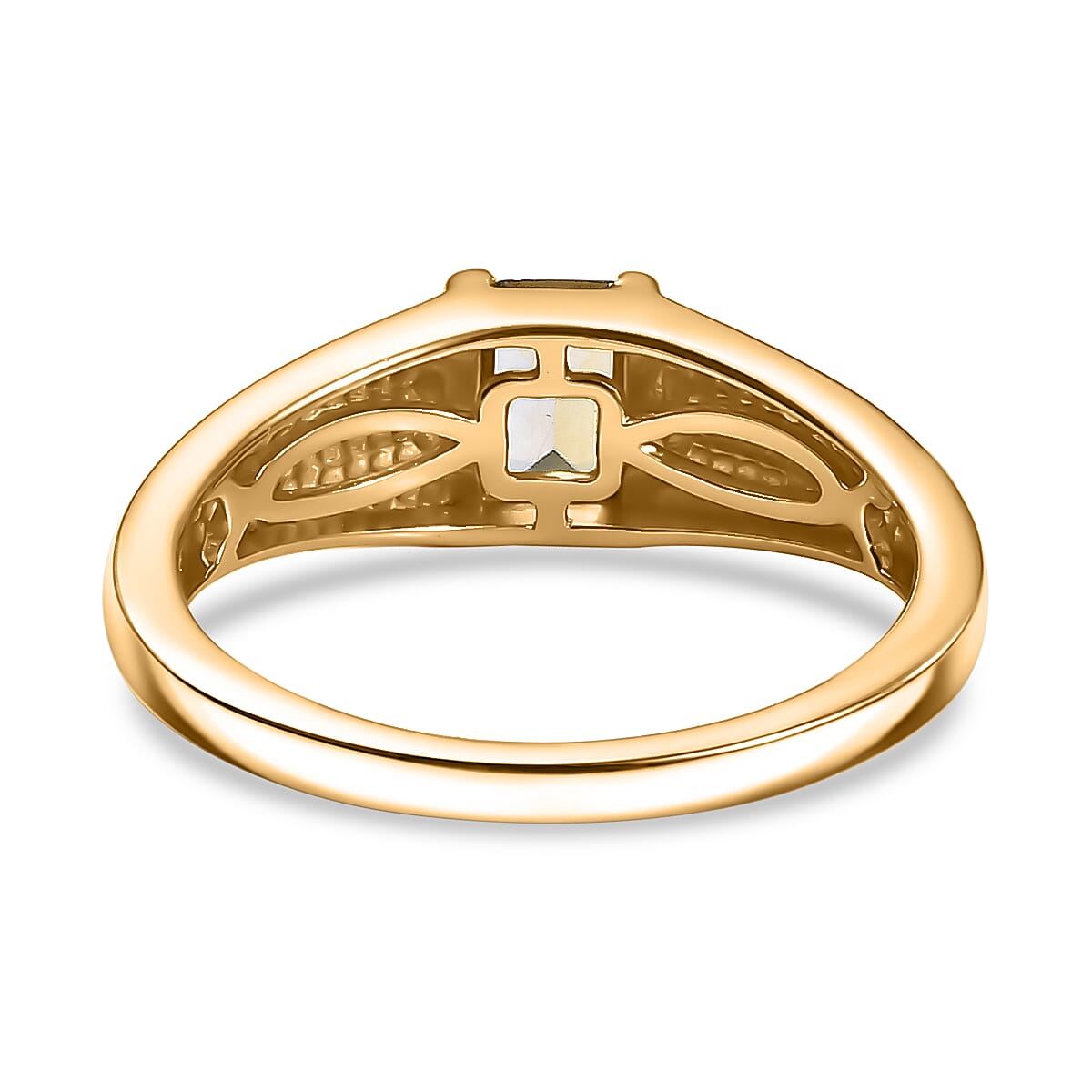 Premium Golden Tanzanite 0.60 ctw Solitaire Ring in 18K Vermeil Yellow Gold Over Sterling Silver (Size 7.5) image number 4