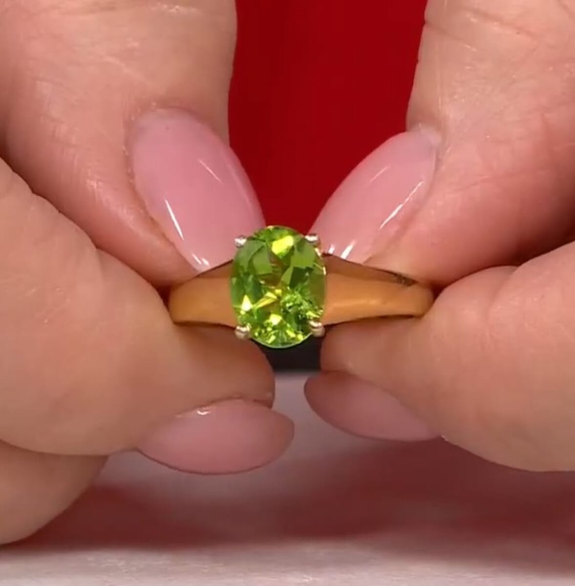 EverTrue Hebei Peridot 2.60 ctw Ring in 18K YG Plated (Size 6.5) image number 3