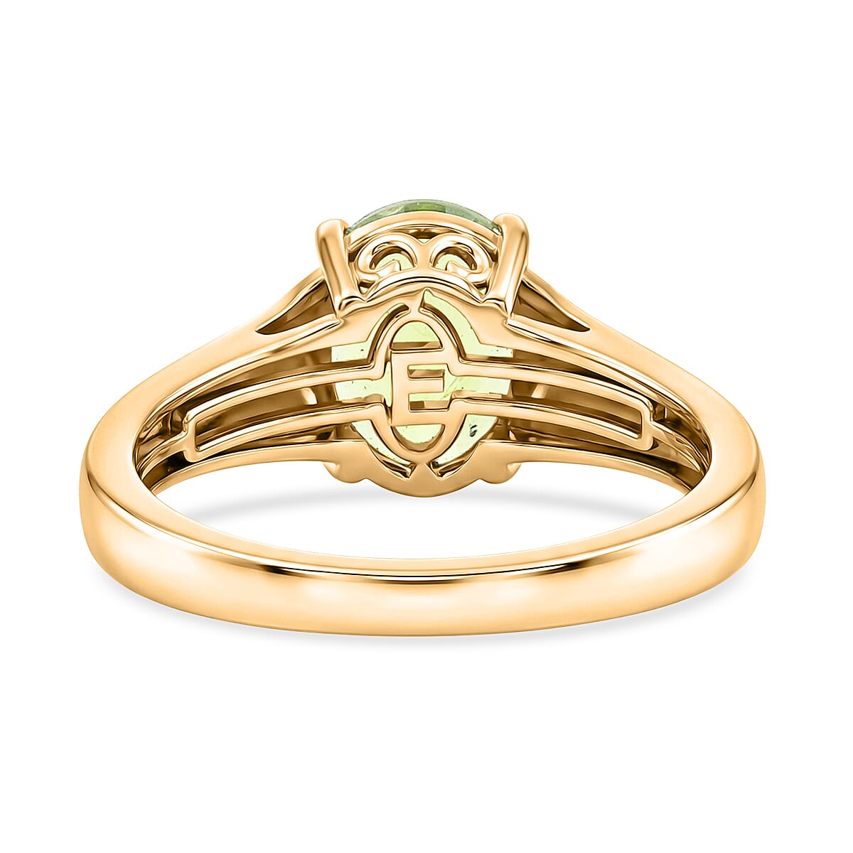EverTrue Hebei Peridot 2.60 ctw Ring in 18K YG Plated (Size 6.5) image number 4