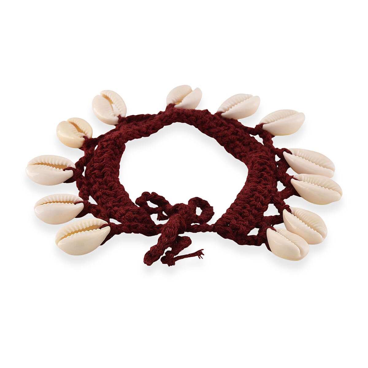 White Shell Pearl, Wooden Rattan Bracelet (7-9In) image number 3