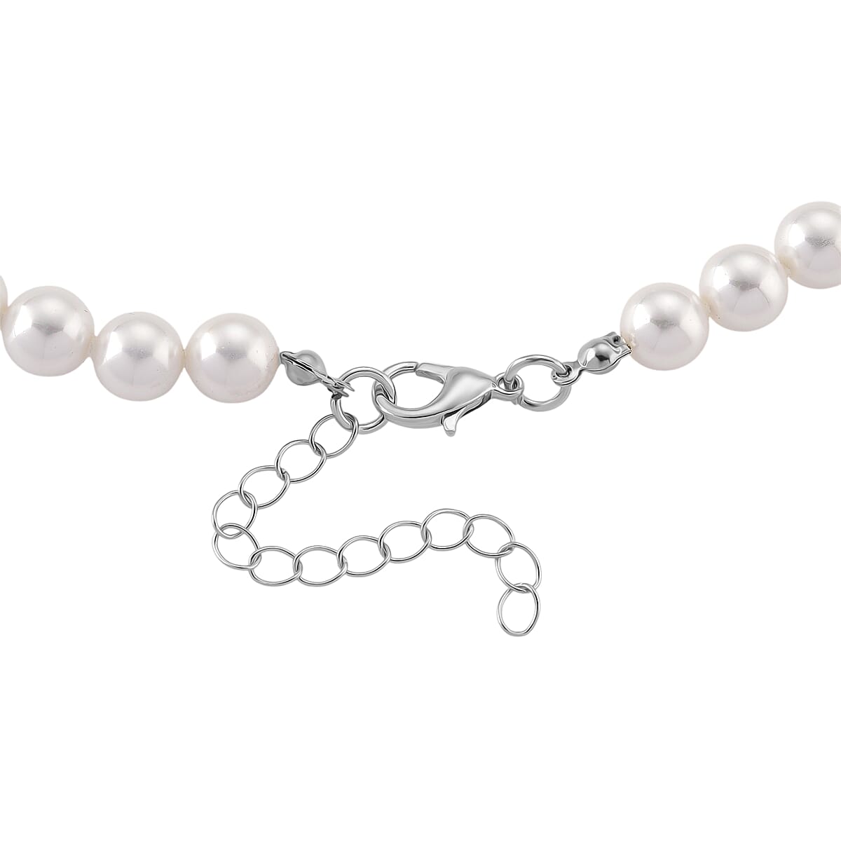 Blue Glass, Multi Gemstone Heart Necklace (20 Inches) in Silvertone image number 4