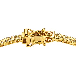 Luxuriant Lab Grown Diamond E-F VS 3.00 ctw Bracelet in 18K Vermeil Yellow Gold Over Sterling Silver (6.50 In)