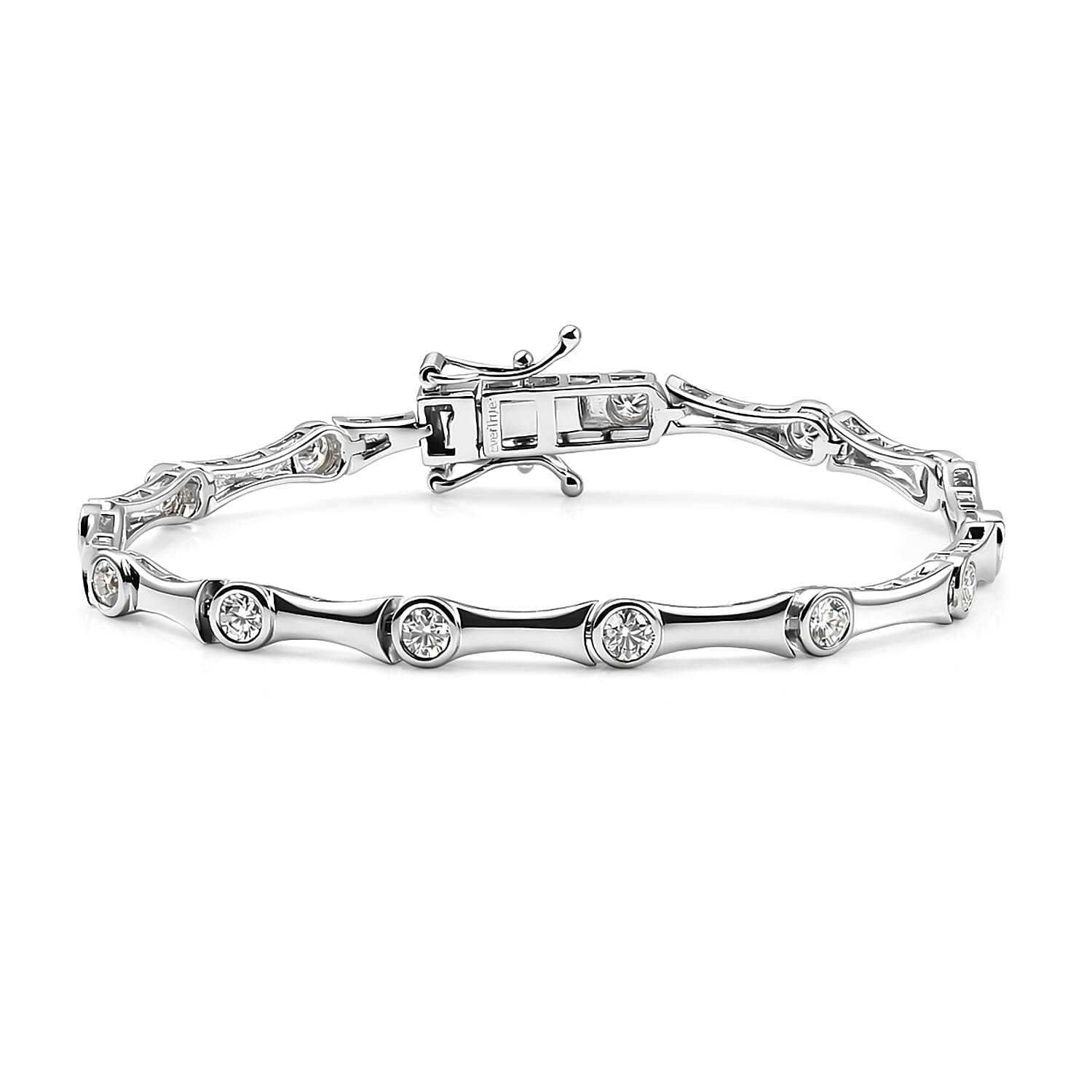EverTrue Moissanite 1.40 ctw Bracelet in Platinum Bond (6.50 In)