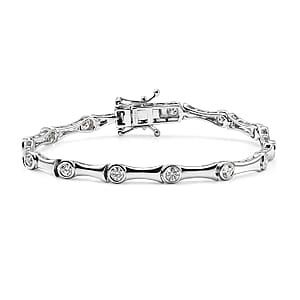 EverTrue Moissanite 1.40 ctw Bracelet in Platinum Bond (6.50 In)