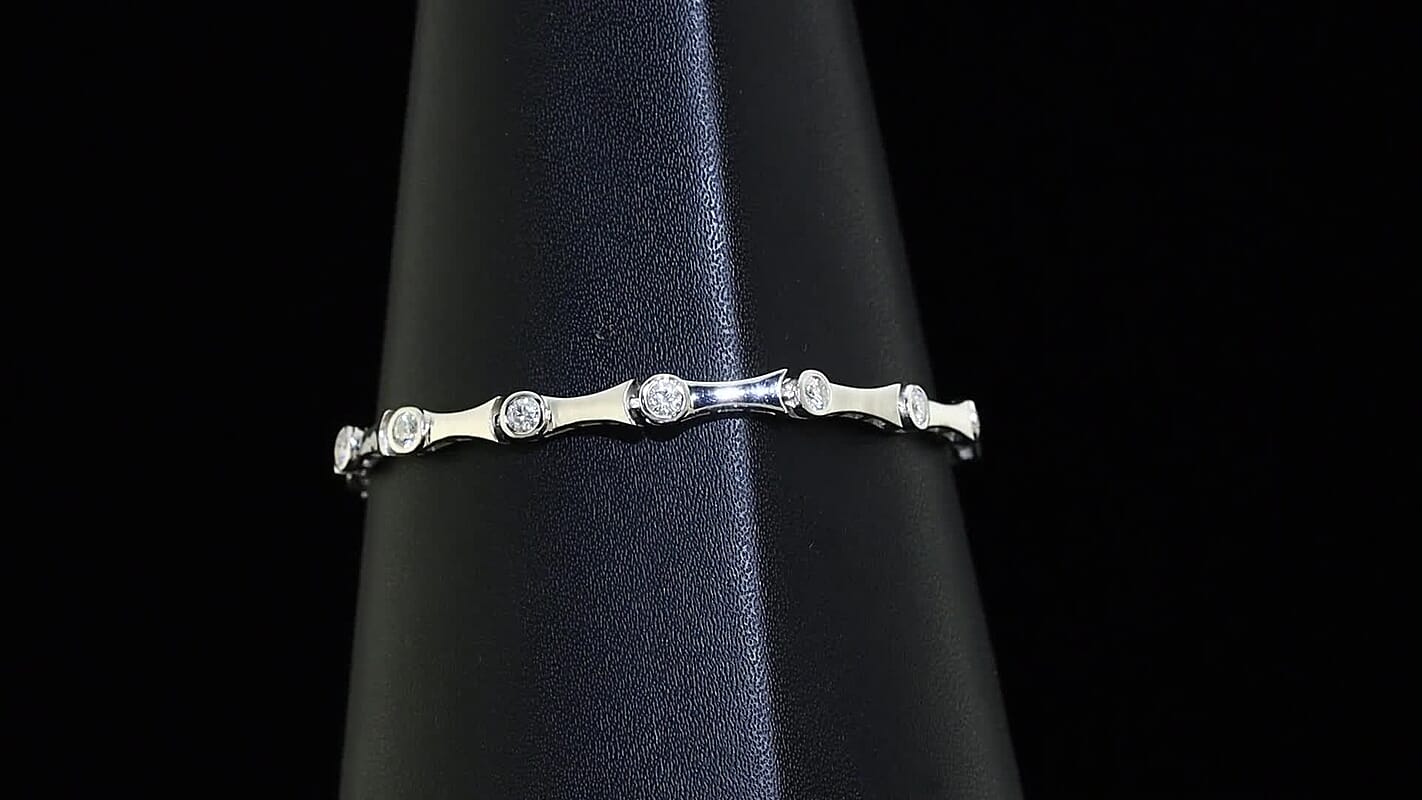 EverTrue Moissanite Bracelet in Platinum Bond (6.50 In) 1.40 ctw