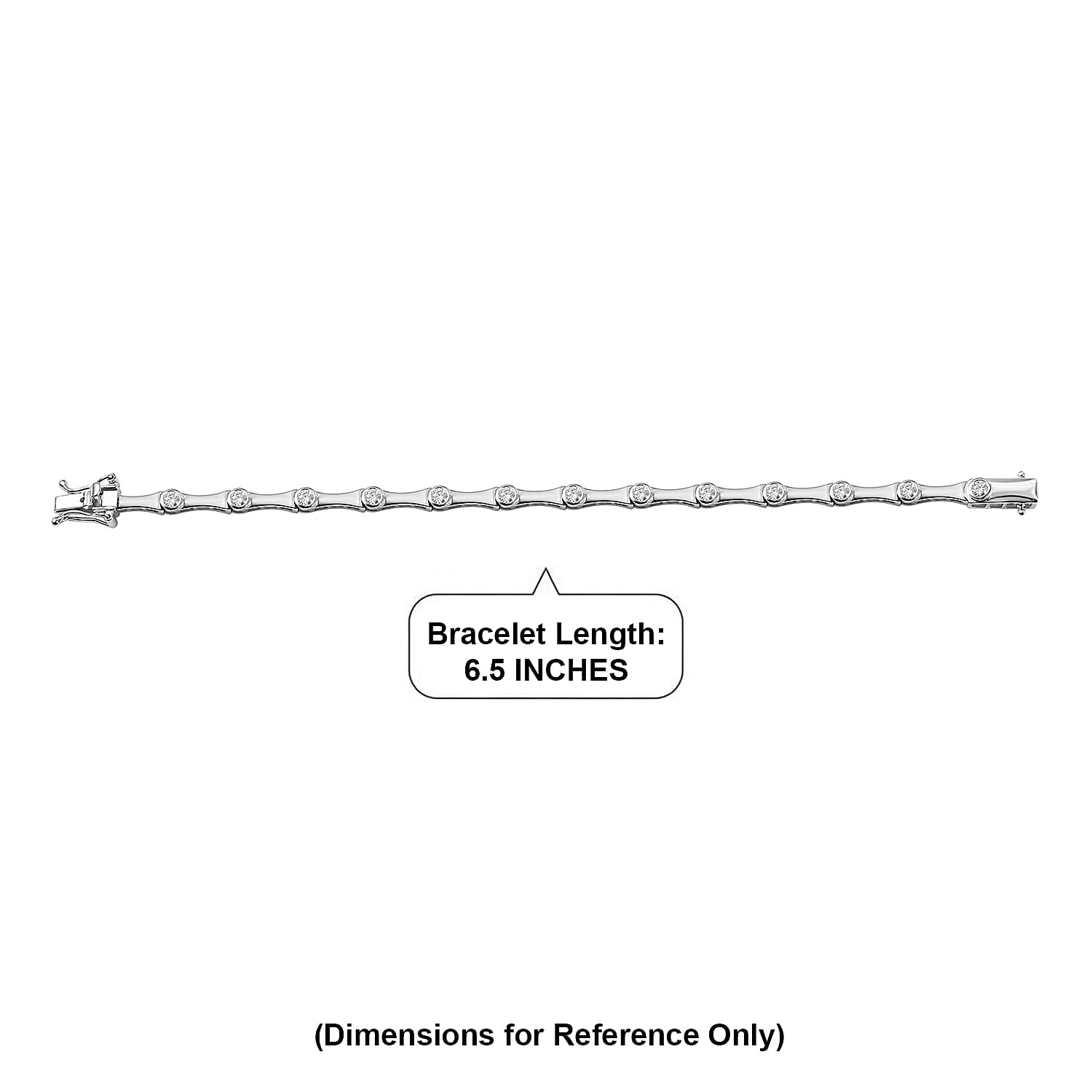 EverTrue Moissanite 1.40 ctw Bracelet in Platinum Bond (6.50 In)