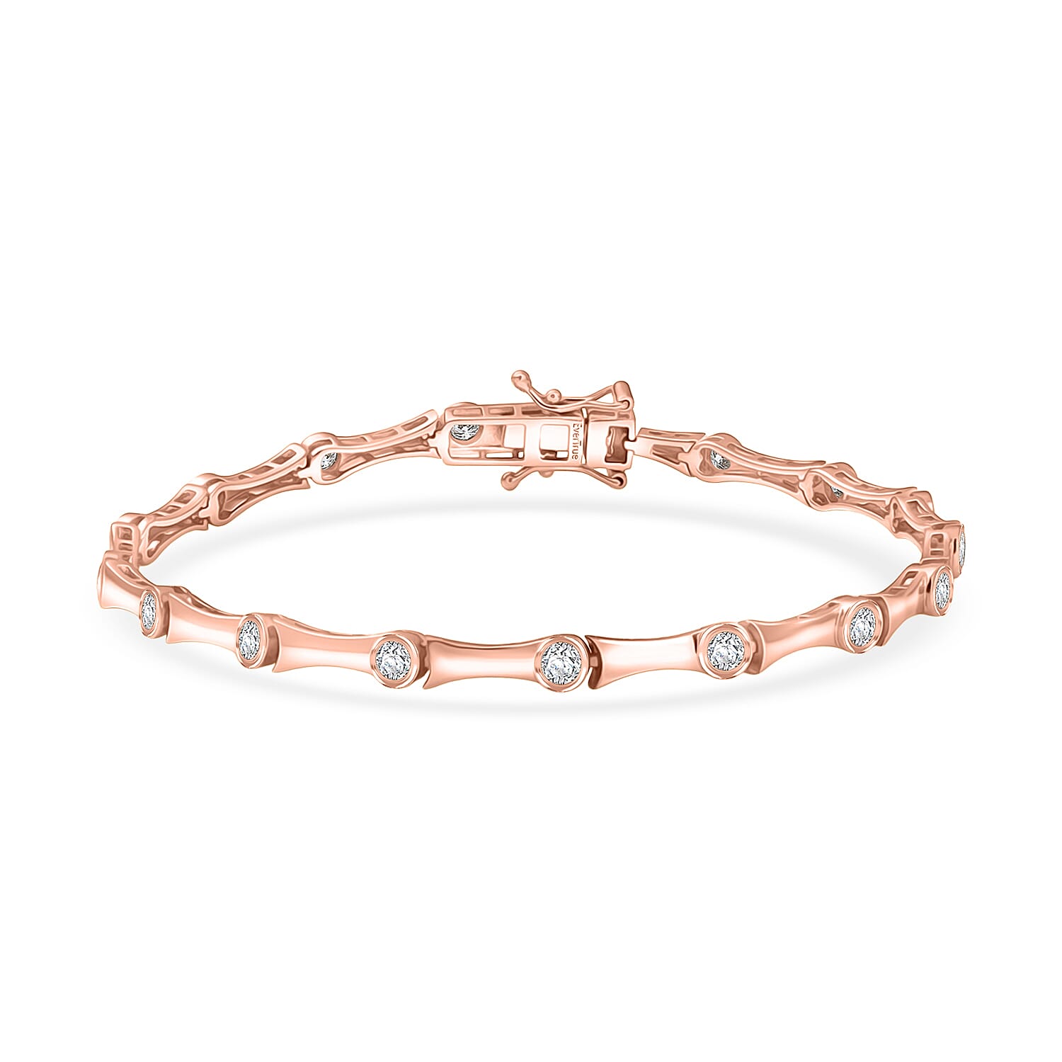 EverTrue Moissanite 1.40 ctw Bracelet in 18K RG Plated (6.50 In)