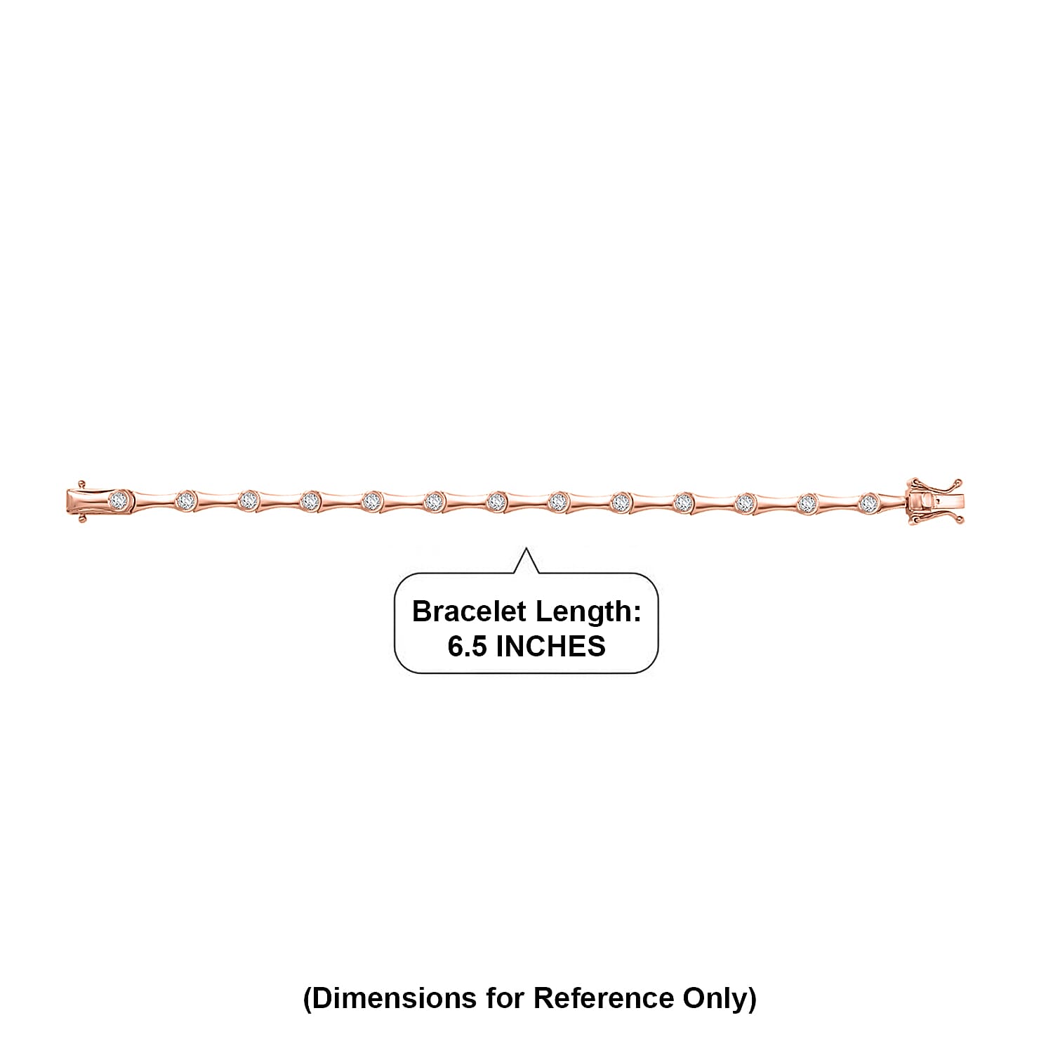EverTrue Moissanite 1.40 ctw Bracelet in 18K RG Plated (6.50 In)