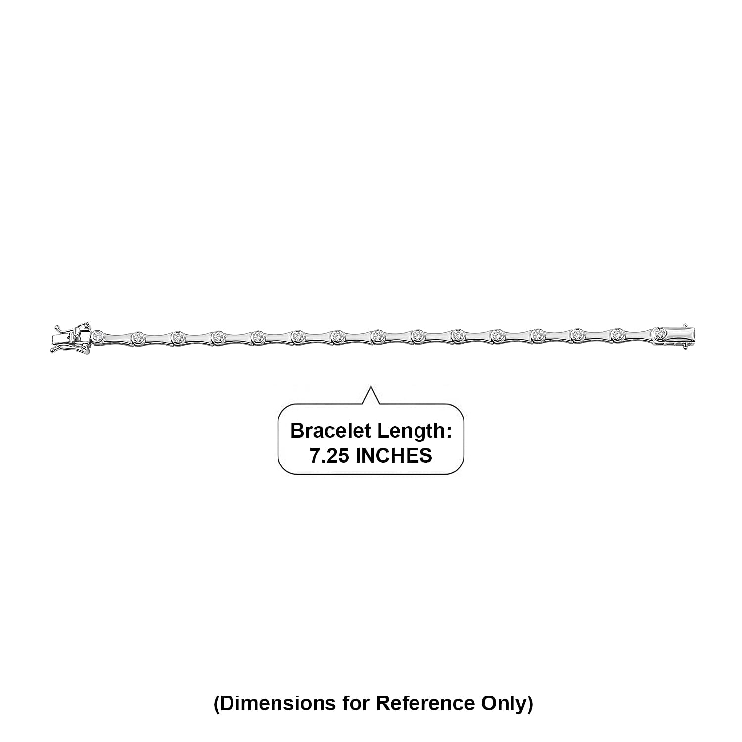 EverTrue Moissanite 1.65 ctw Bracelet in Platinum Bond (7.25 In)