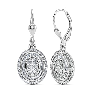 D'Joy Diamond 1.00 ctw Earrings in Rhodium Over Sterling Silver