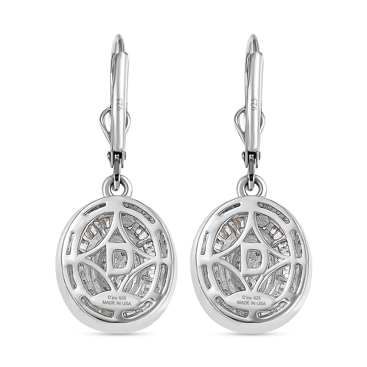 D'Joy Diamond 1.00 ctw Earrings in Rhodium Over Sterling Silver image number 4
