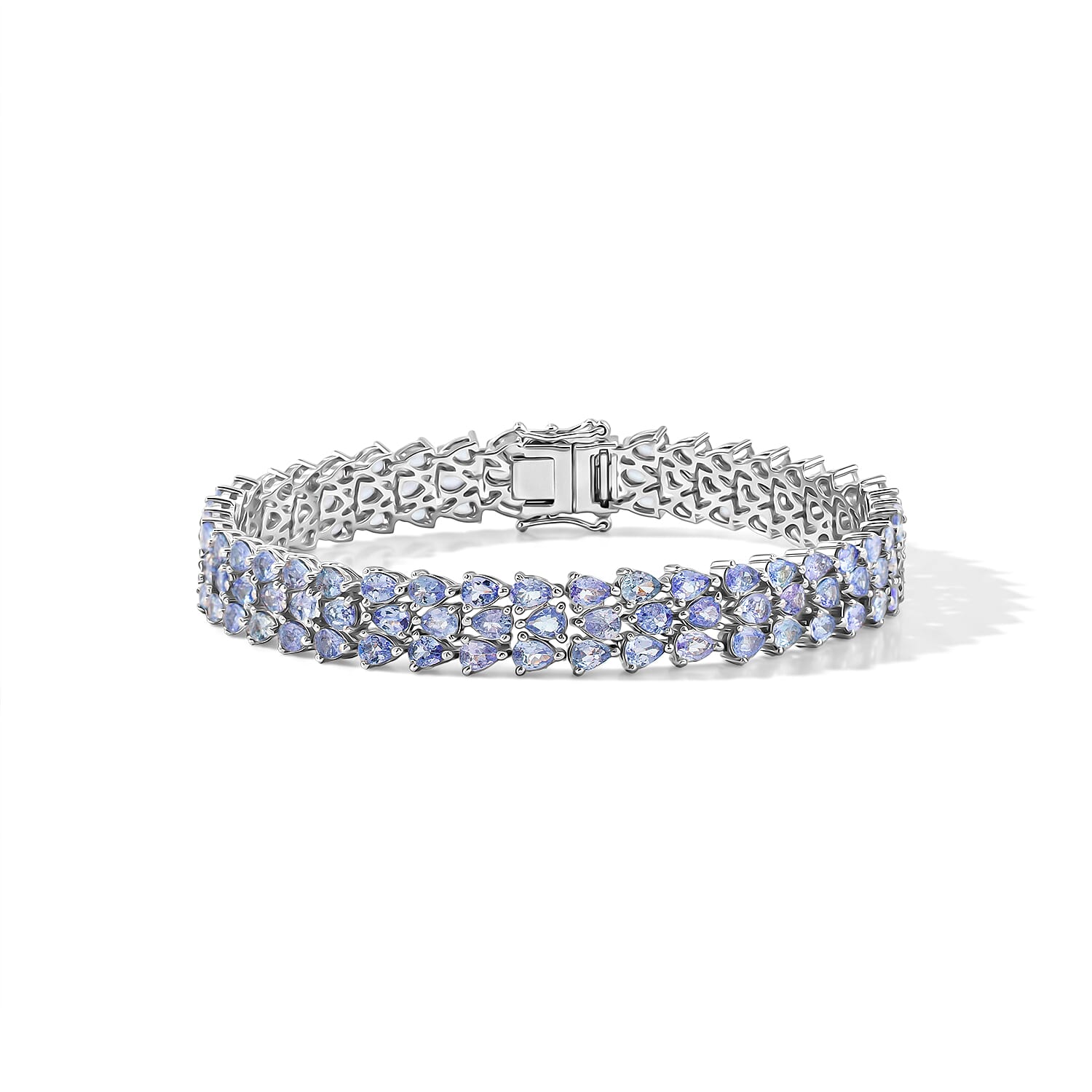 Karis Tanzanite 15.85 ctw Bracelet in Platinum Bond (8.00 In)