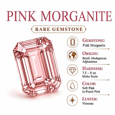 D'Joy Premium Blush Tourmaline and Moissanite 1.10 ctw Blush Promise Ring in 18K Vermeil Rose Gold Over Sterling Silver (Size 10.0)