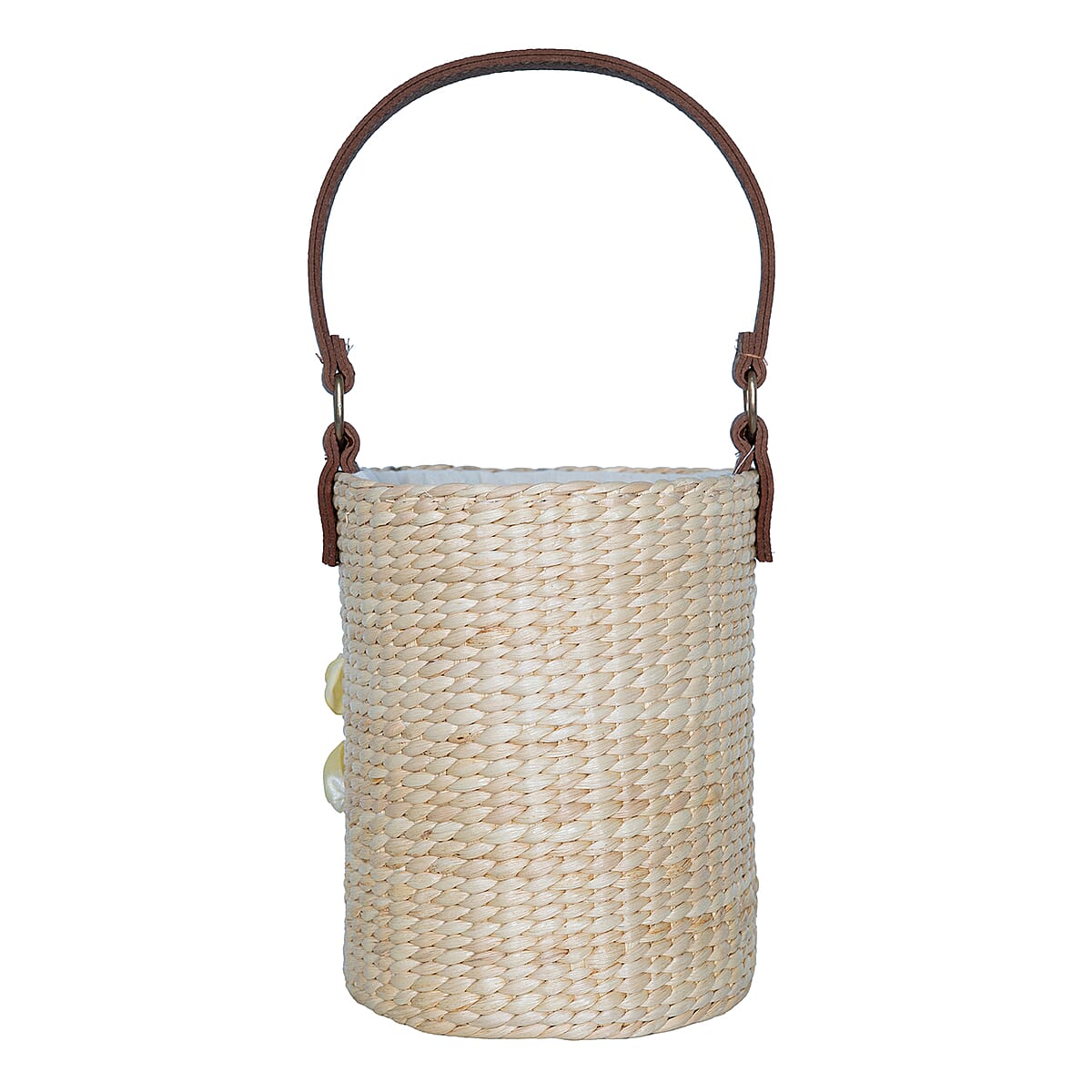 Passage Tropical Plumeria Handcrafted Ribbon Embroidered Cylinder Shoulder Bag image number 4