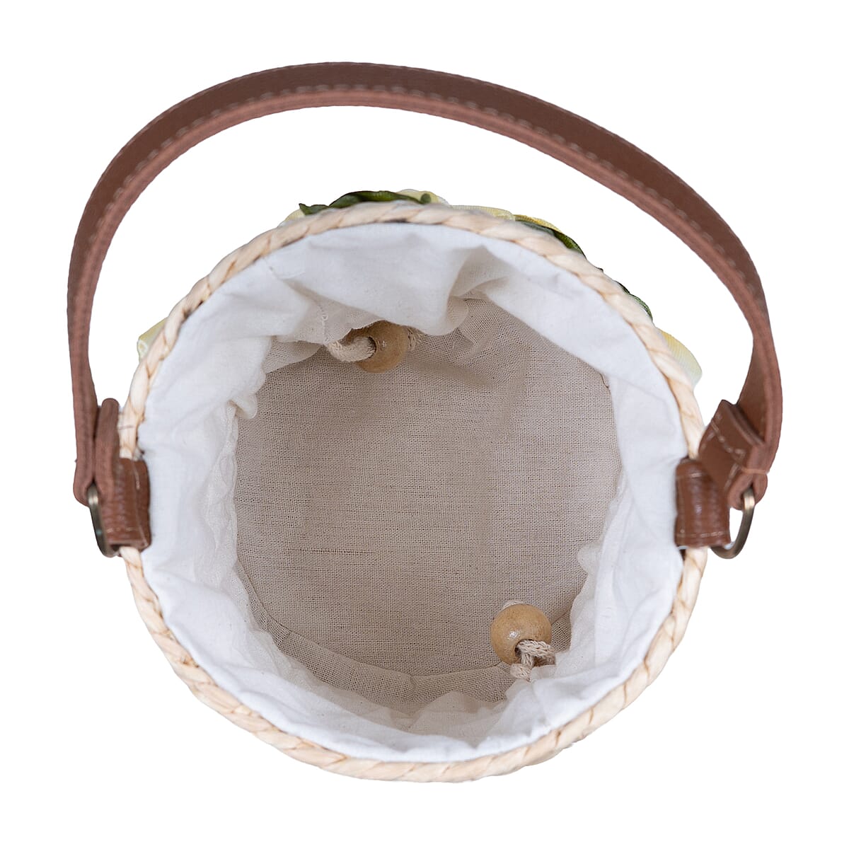 Passage Tropical Plumeria Handcrafted Ribbon Embroidered Cylinder Shoulder Bag image number 6