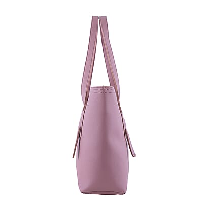 Passage Rose & Brown Structured Faux Leather Tote Bag