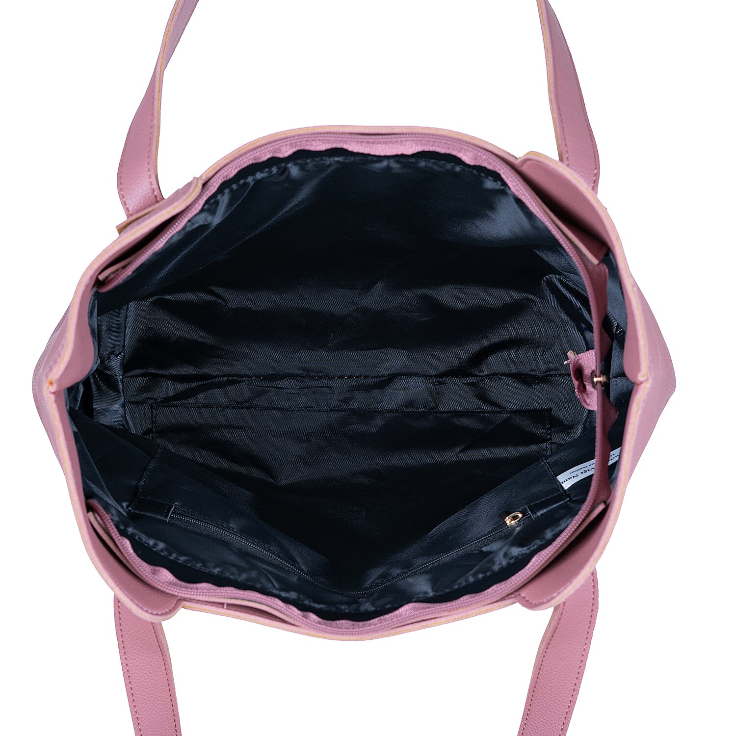 Passage Rose & Brown Structured Faux Leather Tote Bag
