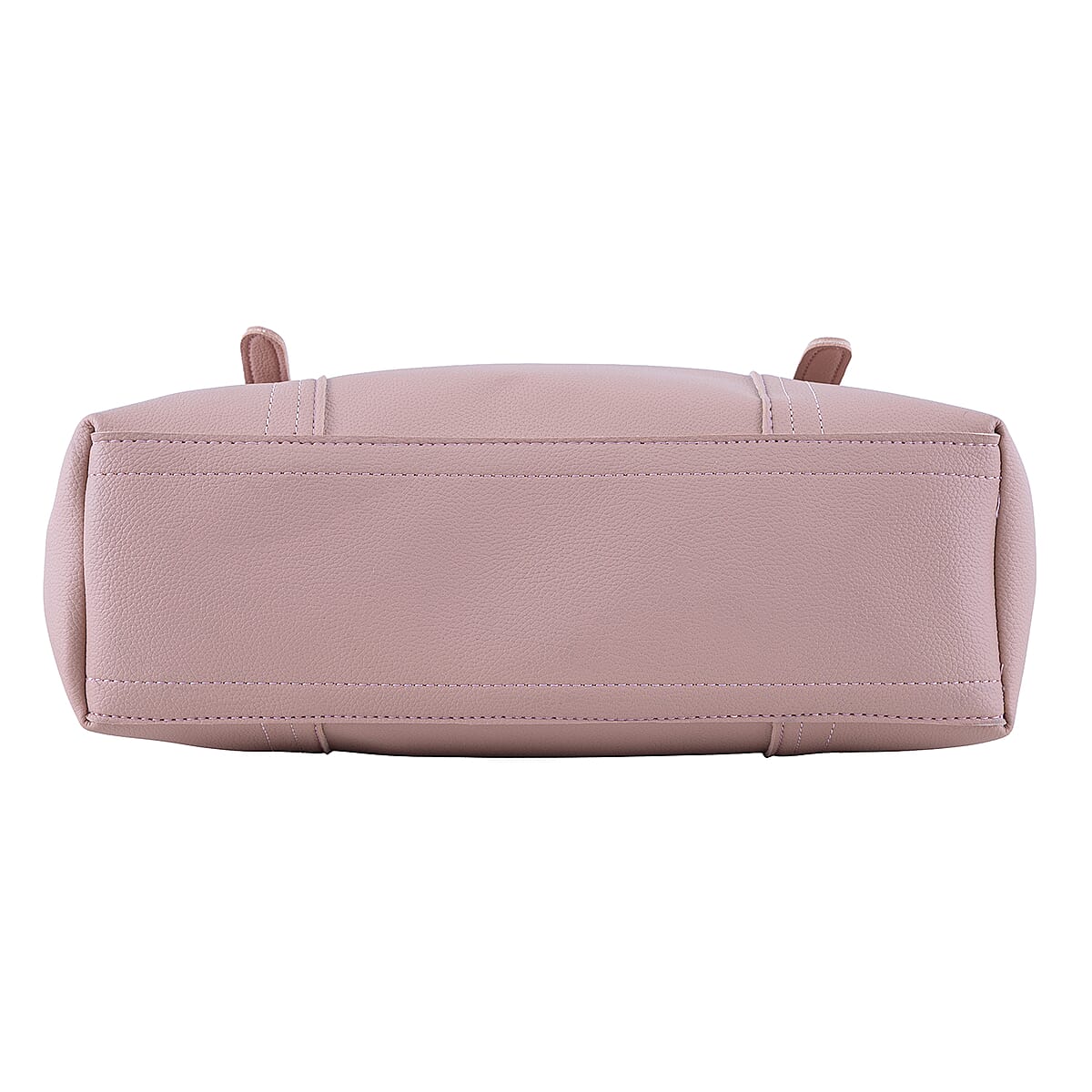 Passage Blush Pink Structured Faux Leather Tote Bag image number 6
