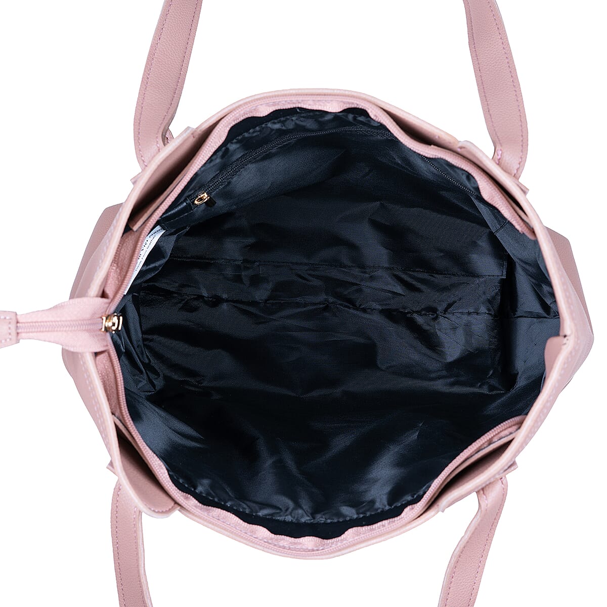 Passage Blush Pink Structured Faux Leather Tote Bag image number 7