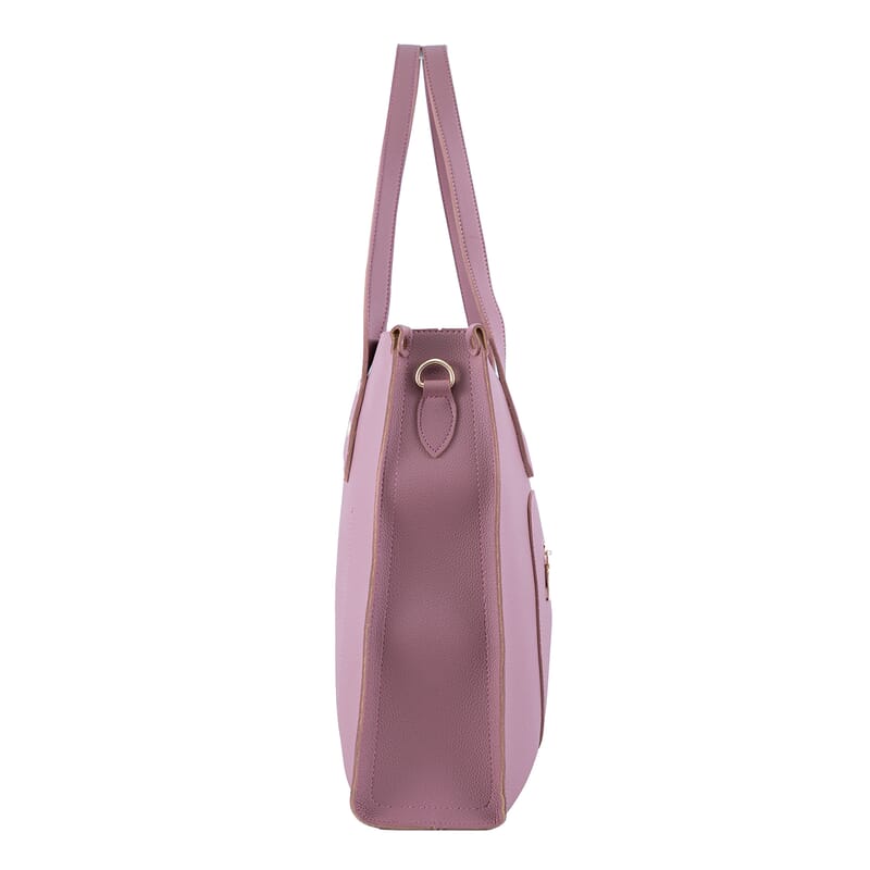 Passage Brown Rose Classic Faux Leather Tote Bag