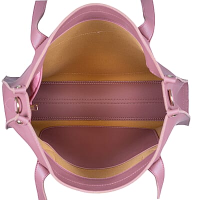 Passage Brown Rose Classic Faux Leather Tote Bag