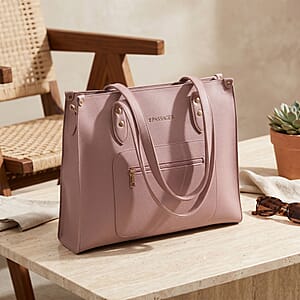 Passage Blush Pink Classic Faux Leather Tote Bag