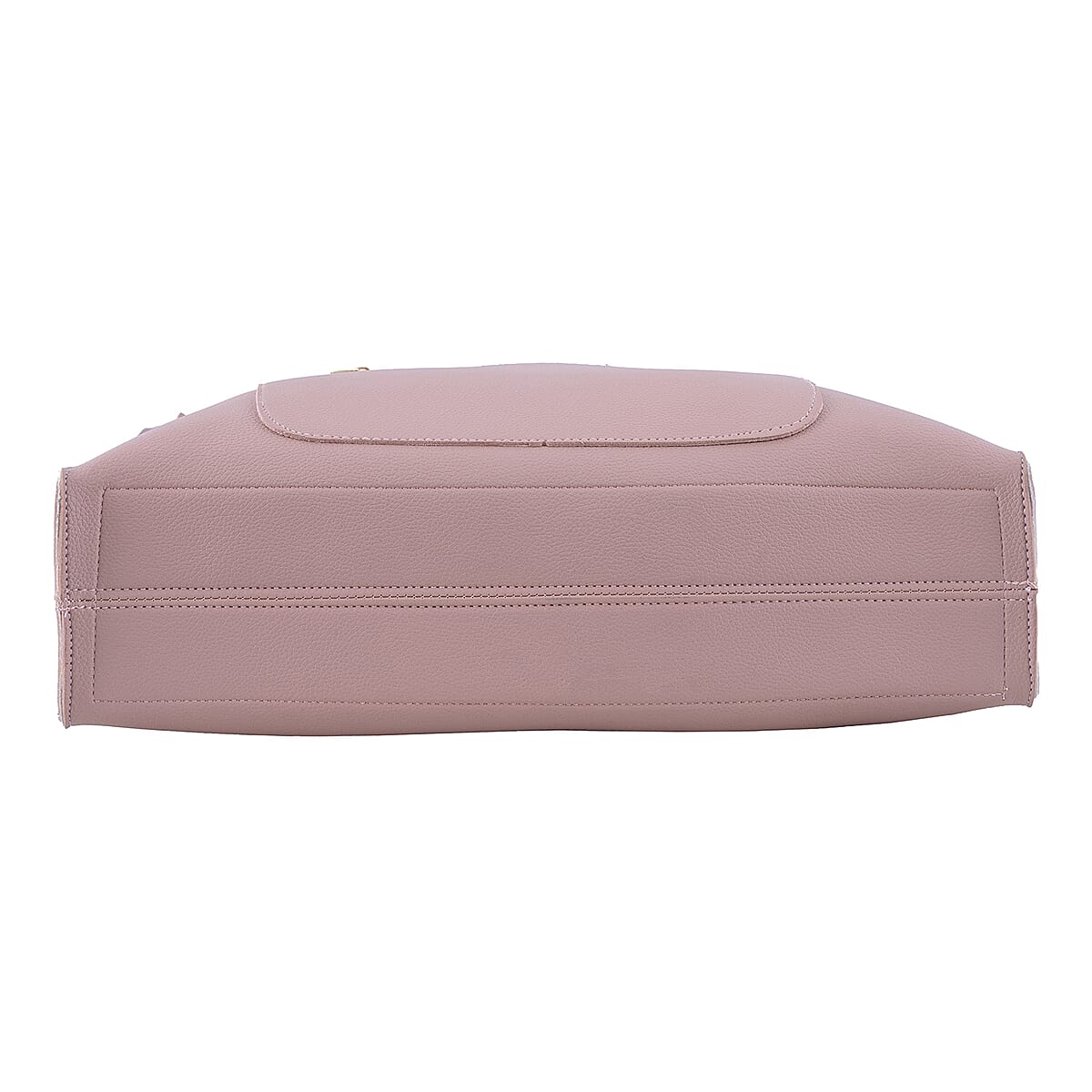 Passage Blush Pink Classic Faux Leather Tote Bag image number 6