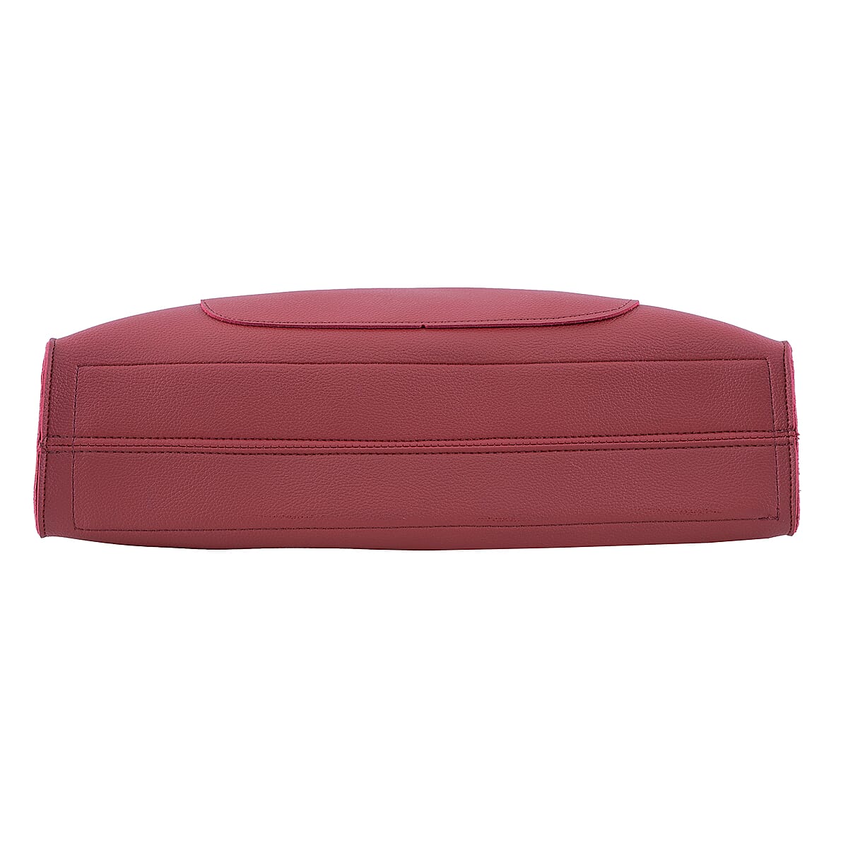 Passage Red Classic Faux Leather Tote Bag image number 6