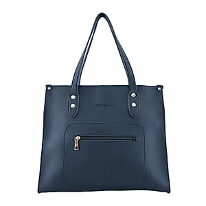 Passage Black Classic Faux Leather Tote Bag