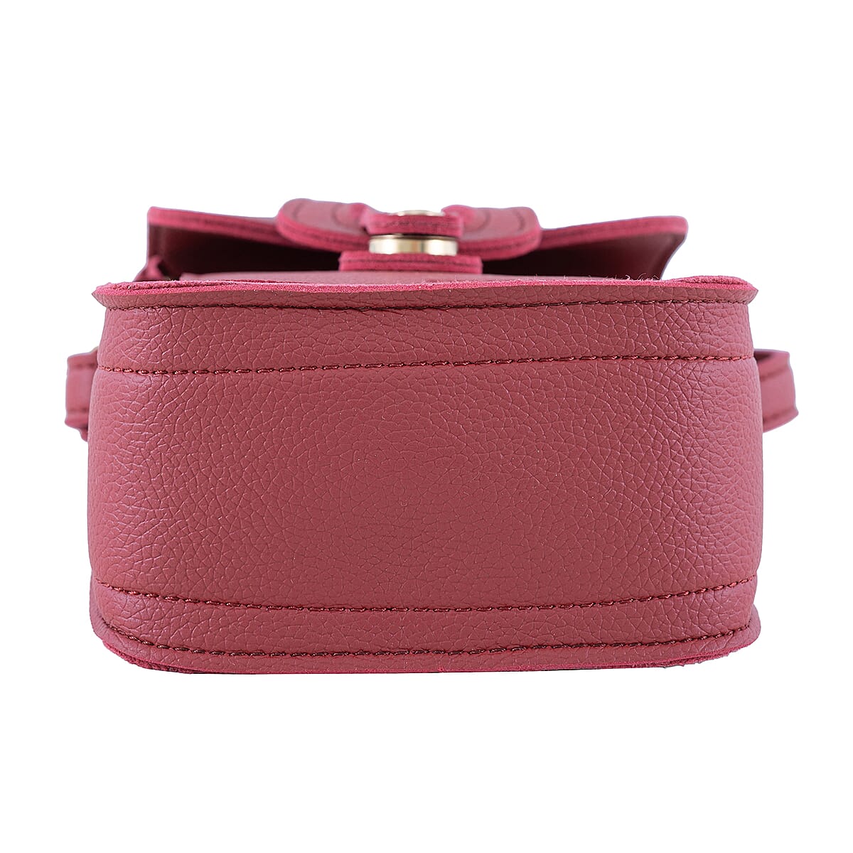 Passage Red Faux Leather Mini Crossbody Flap Bag image number 6
