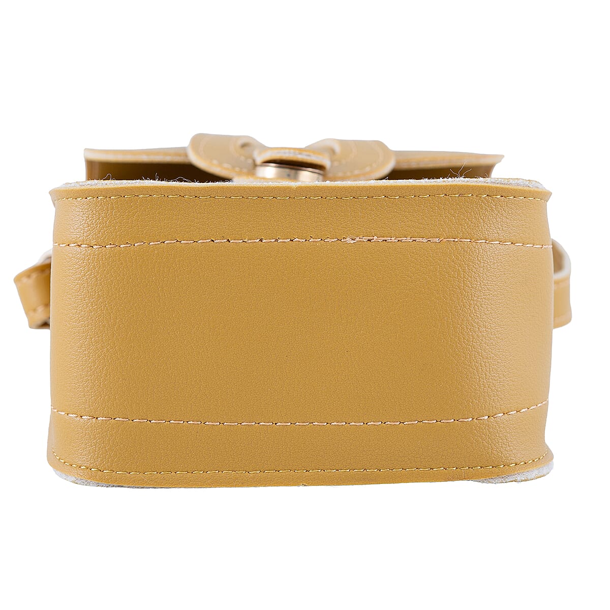 Passage Tan Faux Leather Mini Crossbody Flap Bag image number 6