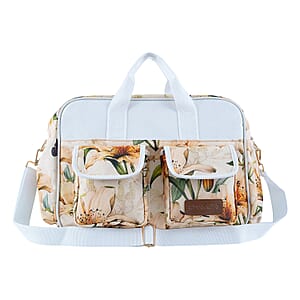 Passage Lily Print 65% Polyester and 35% Cotton Multi Pocket Travel Bag