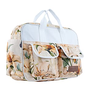 Passage Lily Print 65% Polyester and 35% Cotton Multi Pocket Travel Bag