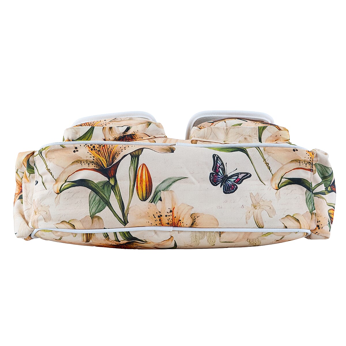 Passage Lily Print 65% Polyester and 35% Cotton Multi Pocket Travel Bag image number 6