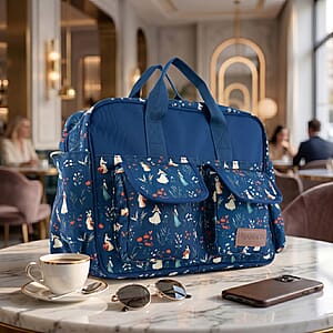 Passage Floral Girls Print 65% Polyester and 35% Cotton Multi Pocket Travel Bag