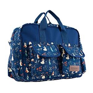 Passage Floral Girls Print 65% Polyester and 35% Cotton Multi Pocket Travel Bag