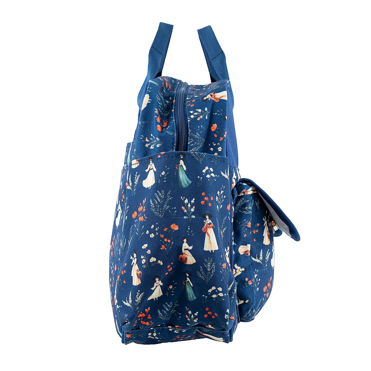 Passage Floral Girls Print 65% Polyester and 35% Cotton Multi Pocket Travel Bag image number 4