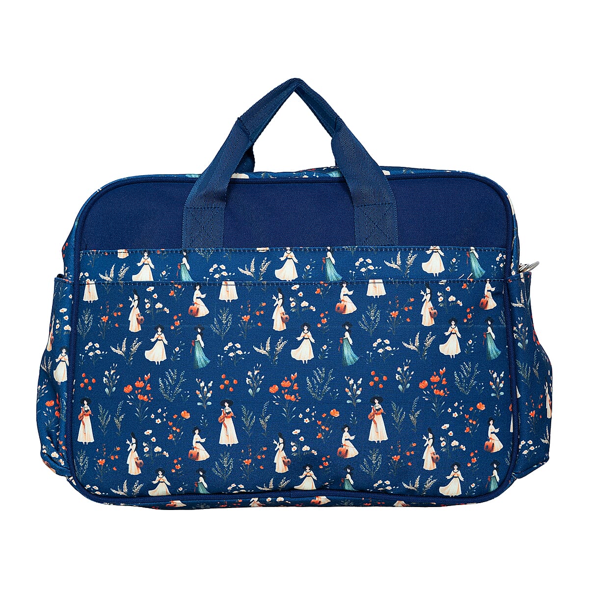 Passage Floral Girls Print 65% Polyester and 35% Cotton Multi Pocket Travel Bag image number 5