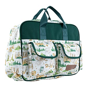 Passage Vintage Print 65% Polyester and 35% Cotton Multi Pocket Travel Bag