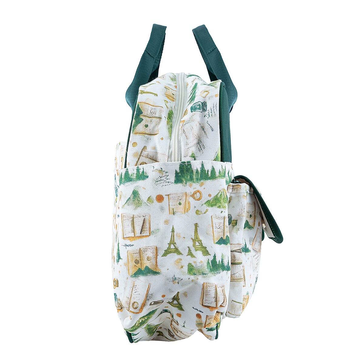Passage Vintage Print 65% Polyester and 35% Cotton Multi Pocket Travel Bag image number 4