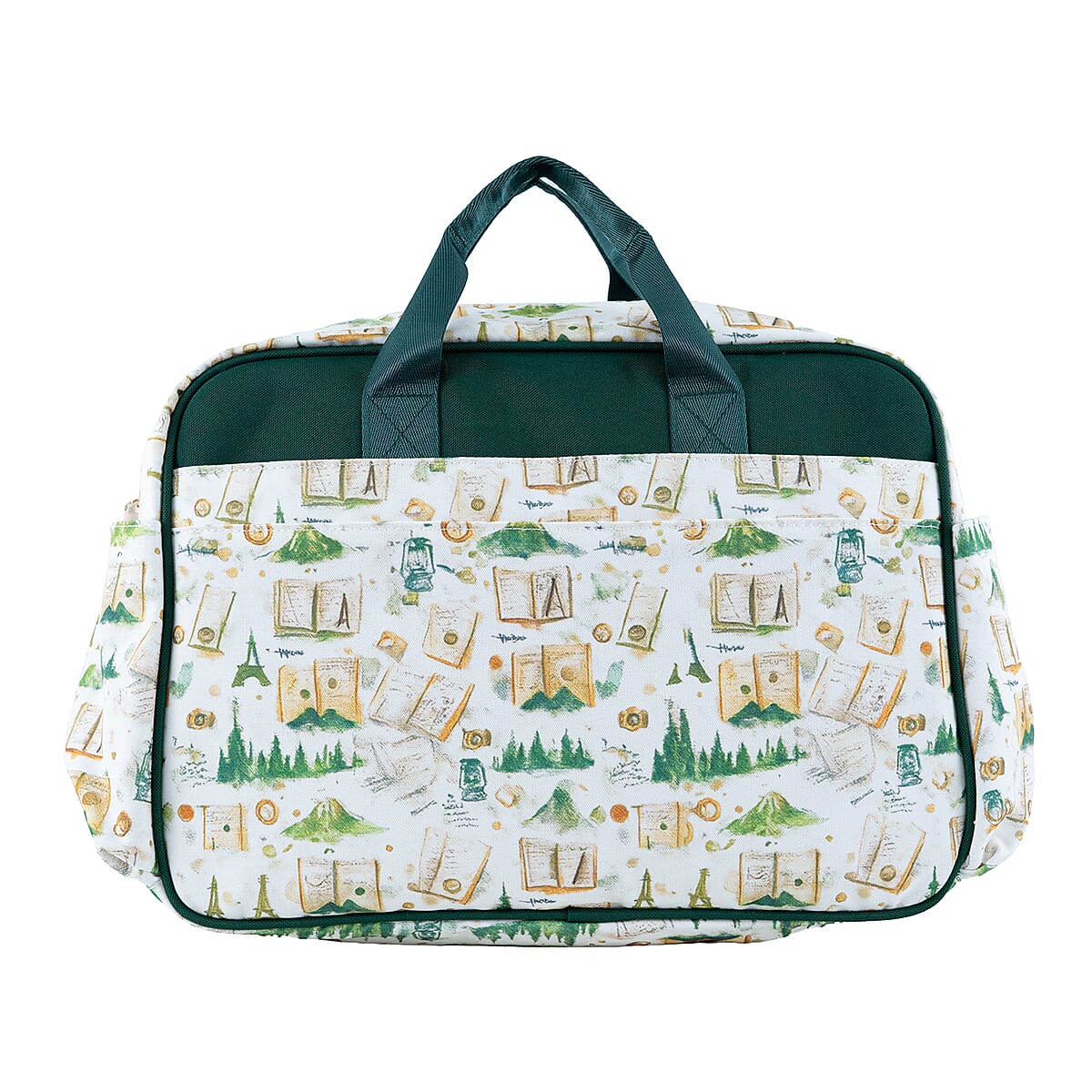 Passage Vintage Print 65% Polyester and 35% Cotton Multi Pocket Travel Bag image number 5