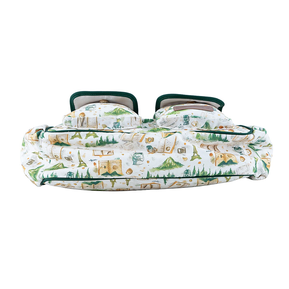 Passage Vintage Print 65% Polyester and 35% Cotton Multi Pocket Travel Bag image number 6