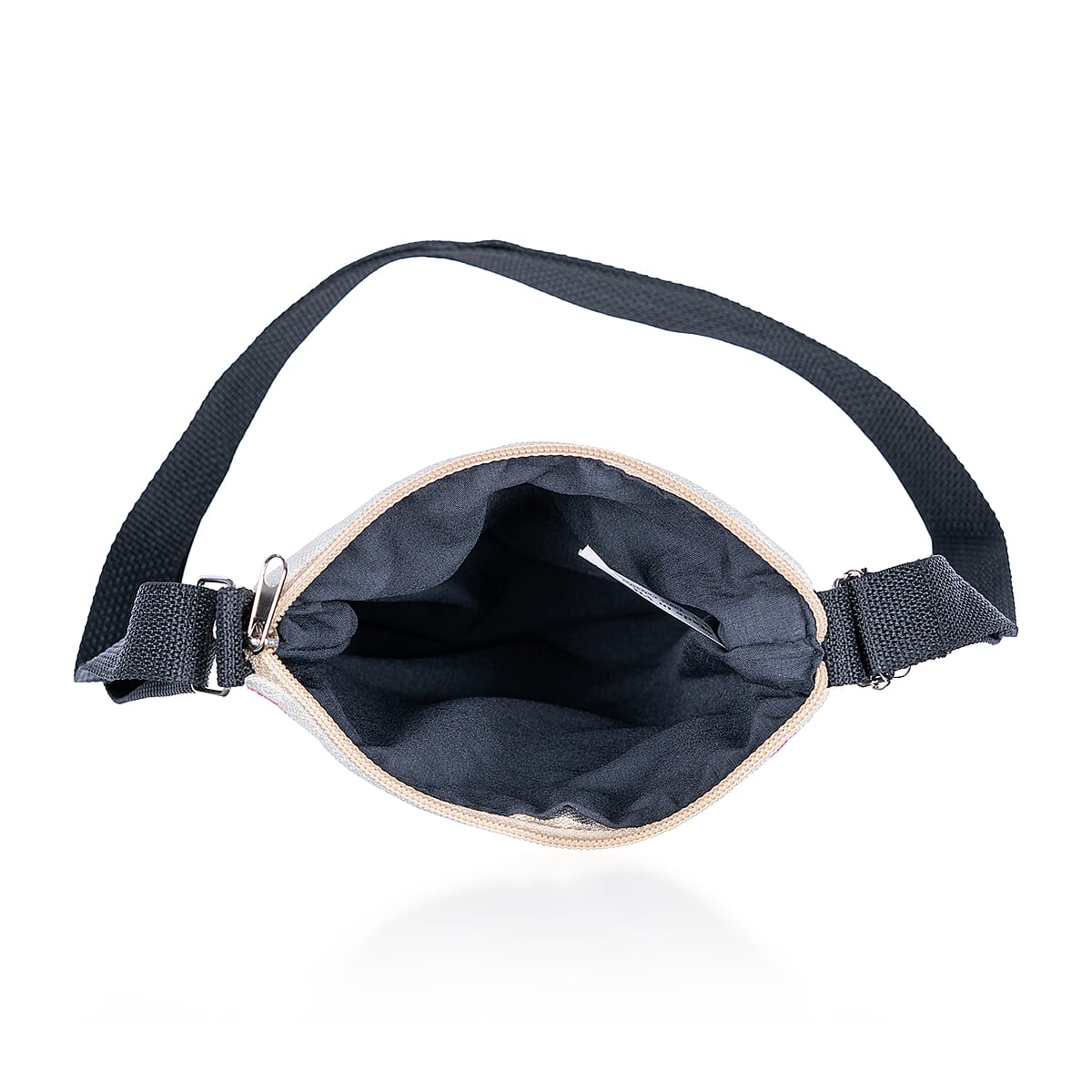 Cream Embroidery Floral Pattern Mini Shoulder Bag image number 4