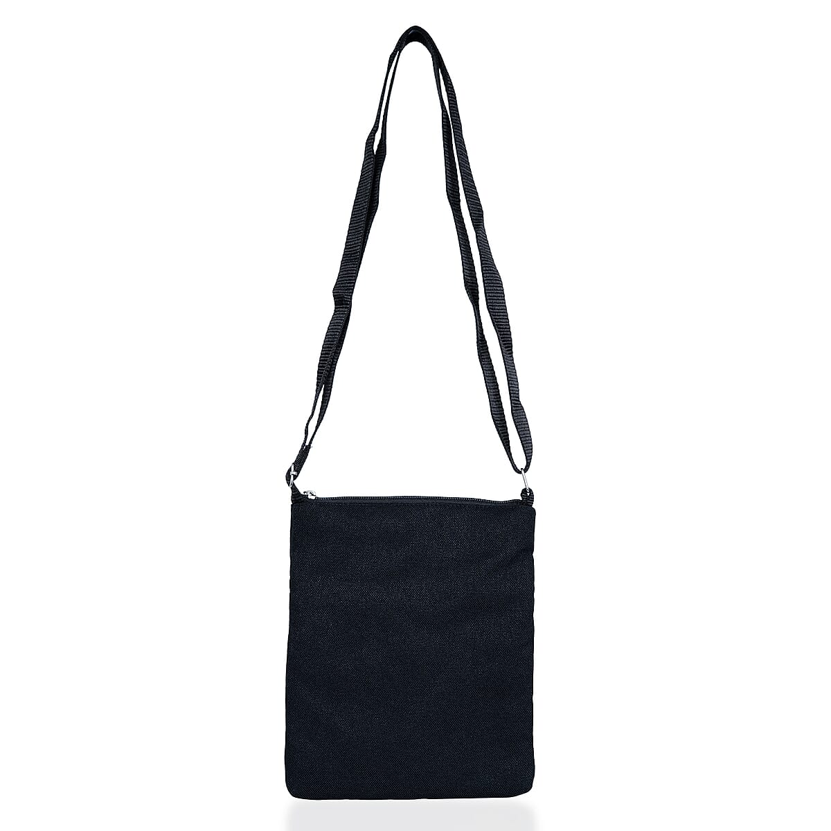 Black Embroidery Floral Pattern Mini Shoulder Bag image number 3