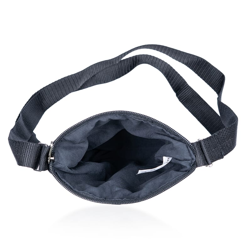 Dark Blue Embroidery Floral Pattern Mini Shoulder Bag