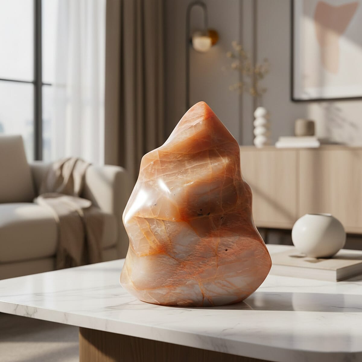 Moonstone Orange Flame -Large 990ctw image number 1