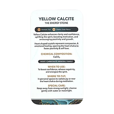 Calcite Yellow Heart Shape -Medium 843ctw